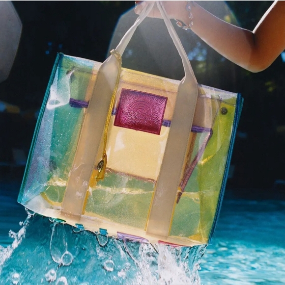 Kurt Geiger Large Southbank Iridescent Vinyl Tote Bag, NWT - Picture 6 of 9